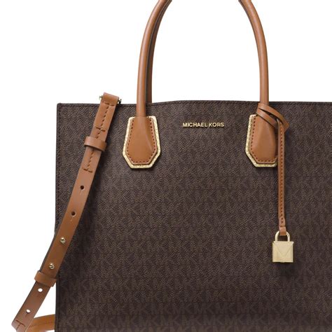 michael kors signature mercer large convertible tote|mercer leather convertible tote.